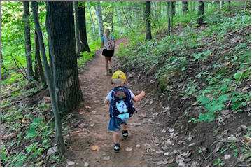 Hiking with Grandma and Mom