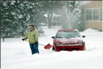 Megan digging out!