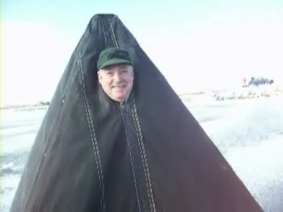 Steve in tent