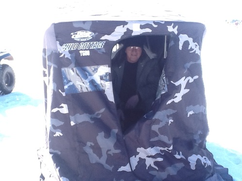 Doug in tent