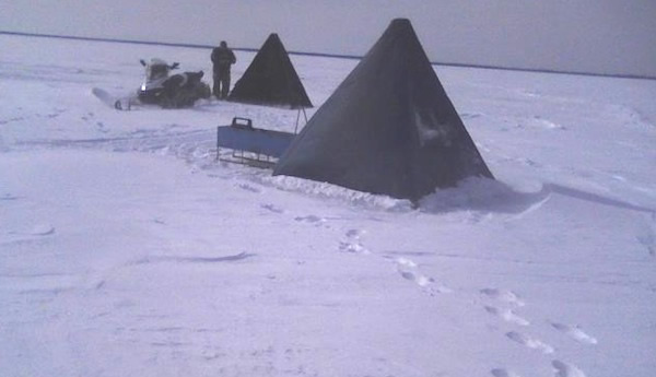 drifted in tents