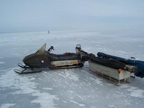 snow mobile, sleigh