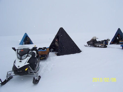 our setup on lake