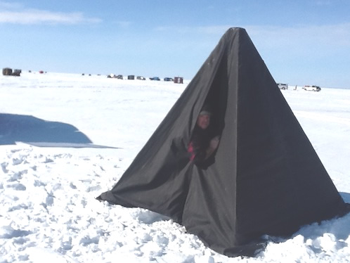 Steve in tent