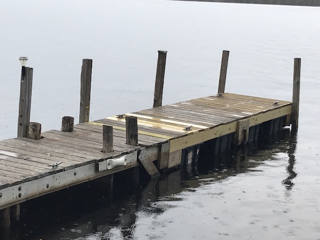 New dock on water